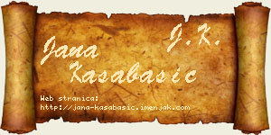 Jana Kasabašić vizit kartica